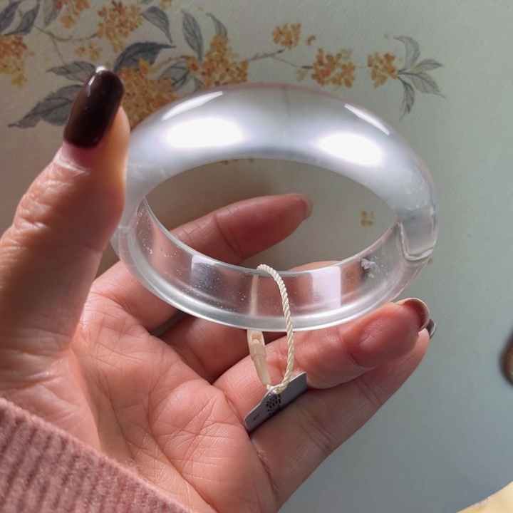 石英质玉未镶嵌手镯52-53不退不换福利黑钢漏花