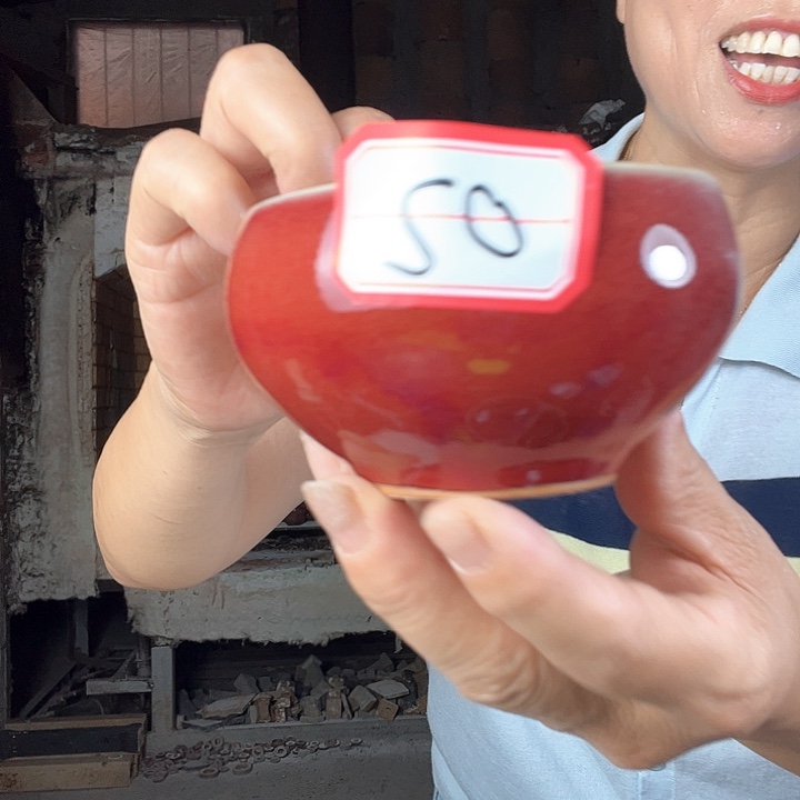 瓷片钧瓷手工艺品杯子