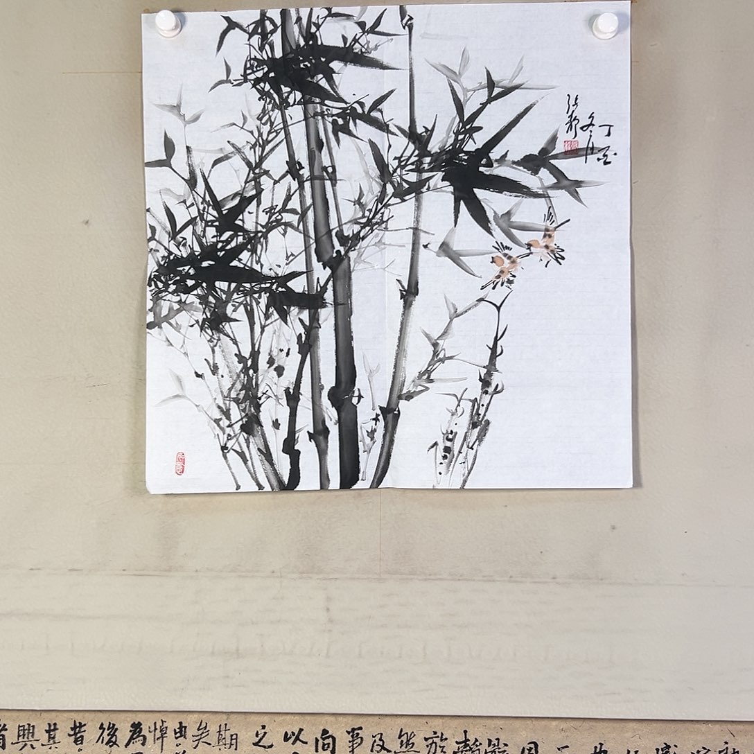 国画384 牡丹之花之叶的颜色与叶