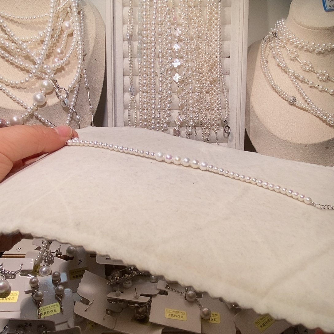 珞***溪手绳淡水珍珠银S925镶嵌全珠手链