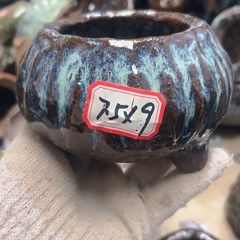 红陶粗陶花盆手工