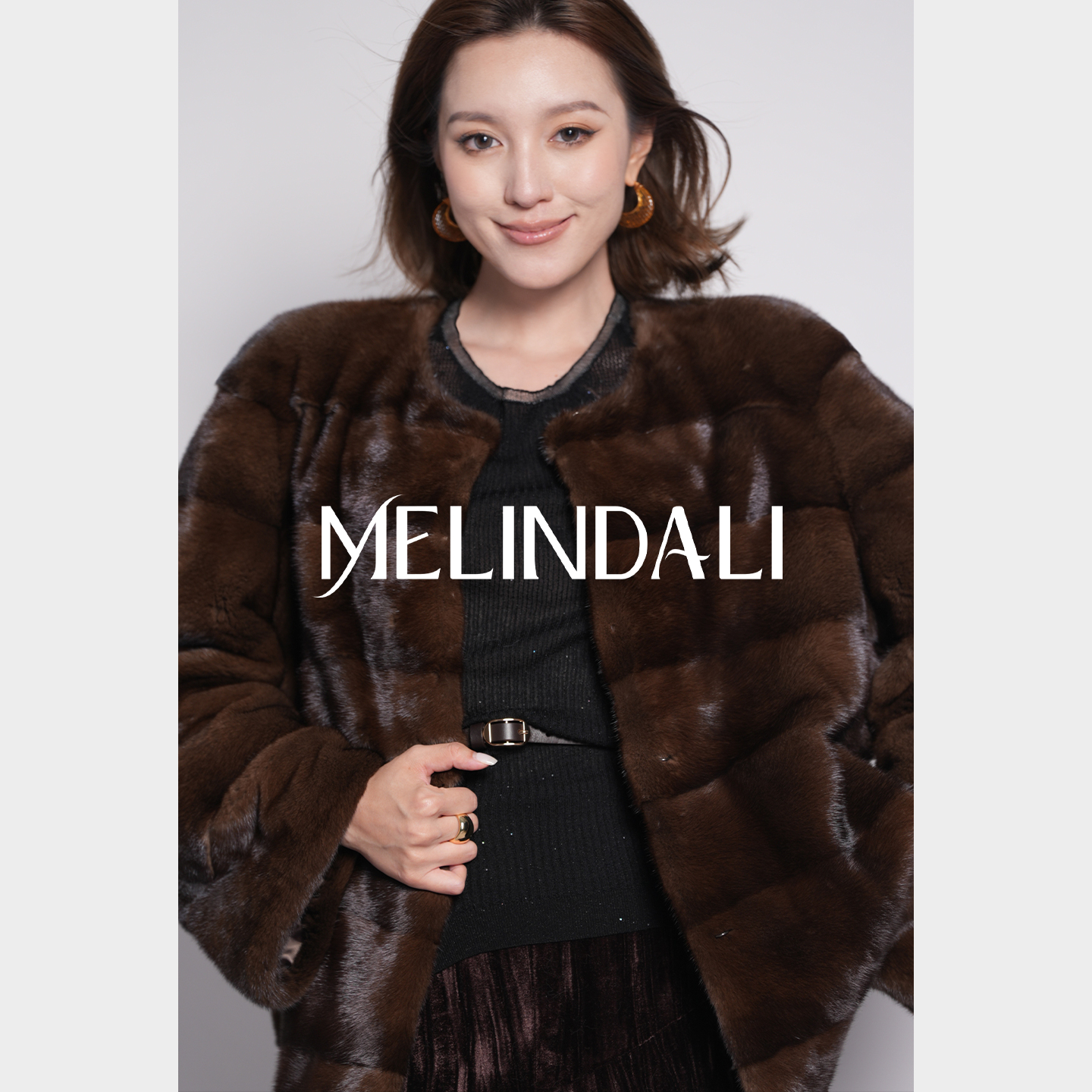 Melinda Li【典藏咖啡貂】黑标芬兰进口sagafurs原色短二咖啡貂皮草