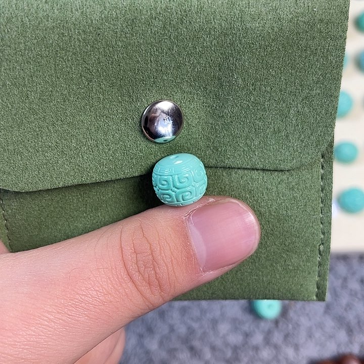 秦古矿口湖北矿卡12散珠配饰 回纹