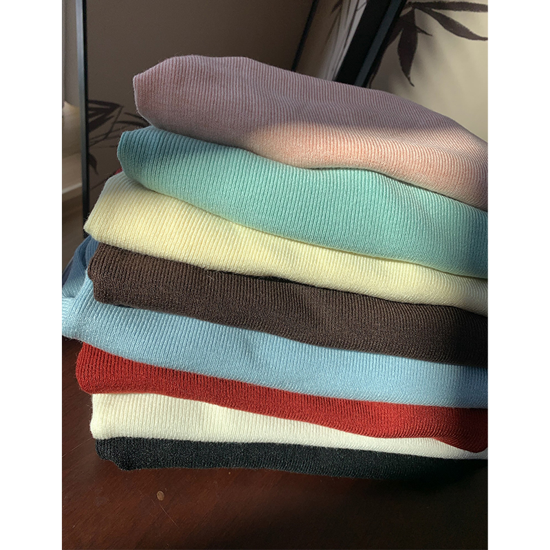 鹿和琪秋冬保暖半高领小众毛针织衫女柔软舒适亲肤内搭上衣M083