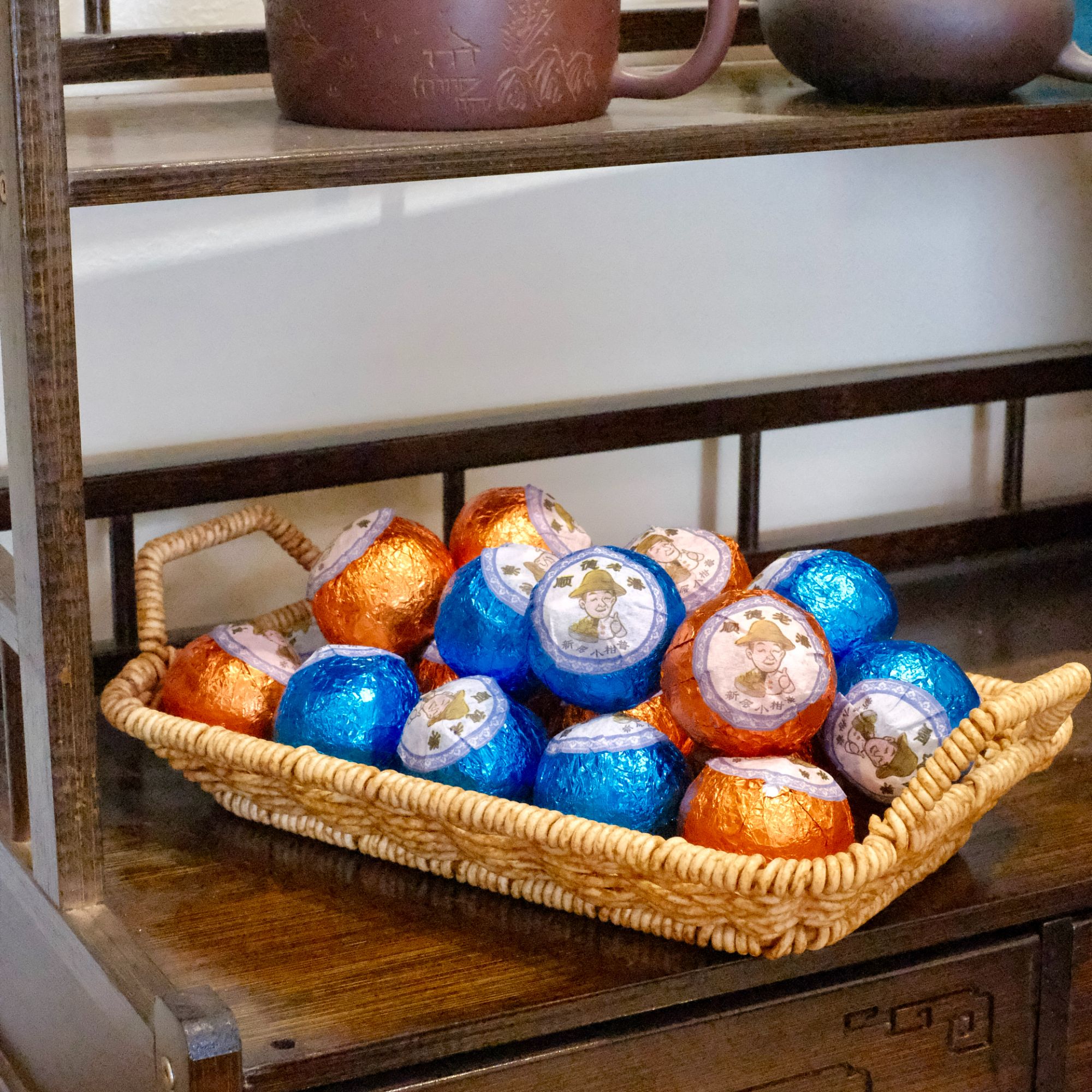 新会茶坑小青柑/云南勐海熟普/天然生晒