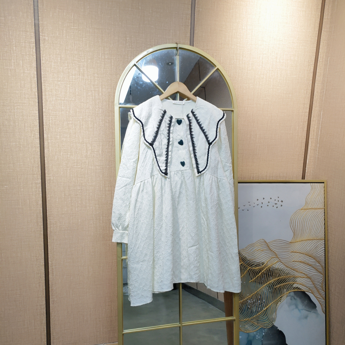 BG580孕妇白色连衣裙120-150