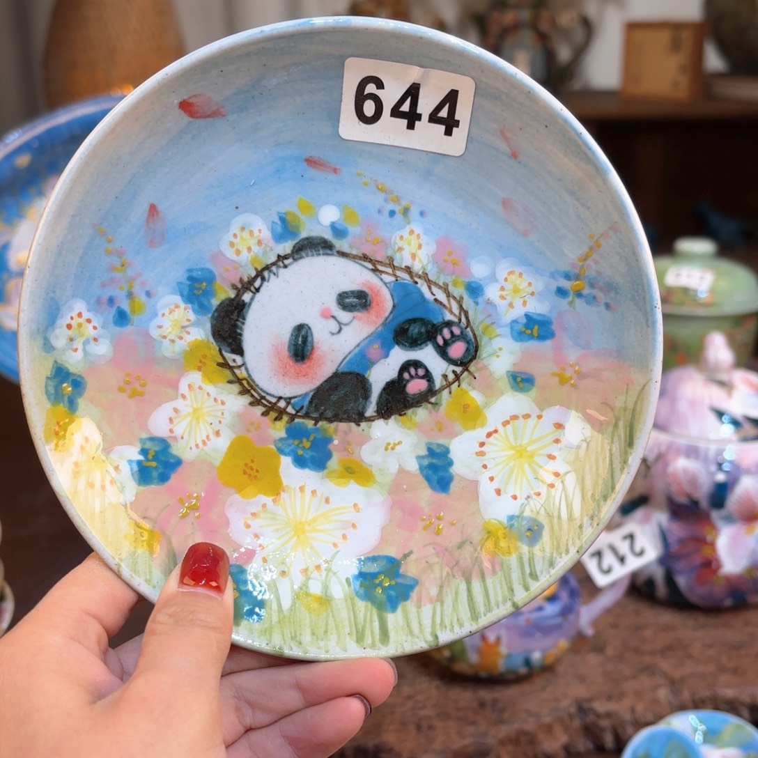 景德镇手绘高温釉下彩陶瓷茶具