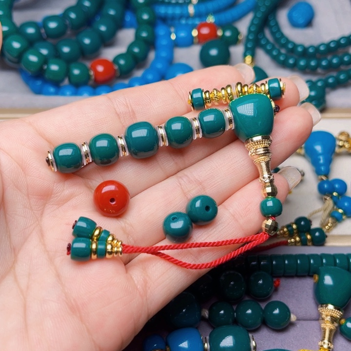 ℳ***ℳ绿色分体三通12，7连珠4颗8➕，两颗9m一颗10