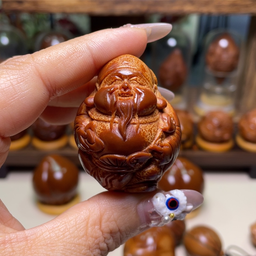 佛螺菩提吊坠世**纺财神一颗 三点七左右尺