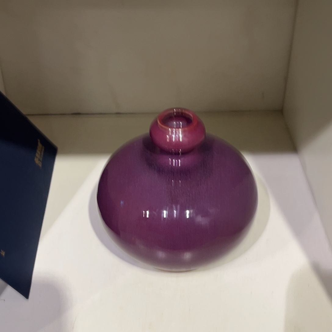 陶晋家钧窑排鼓尊小件摆件