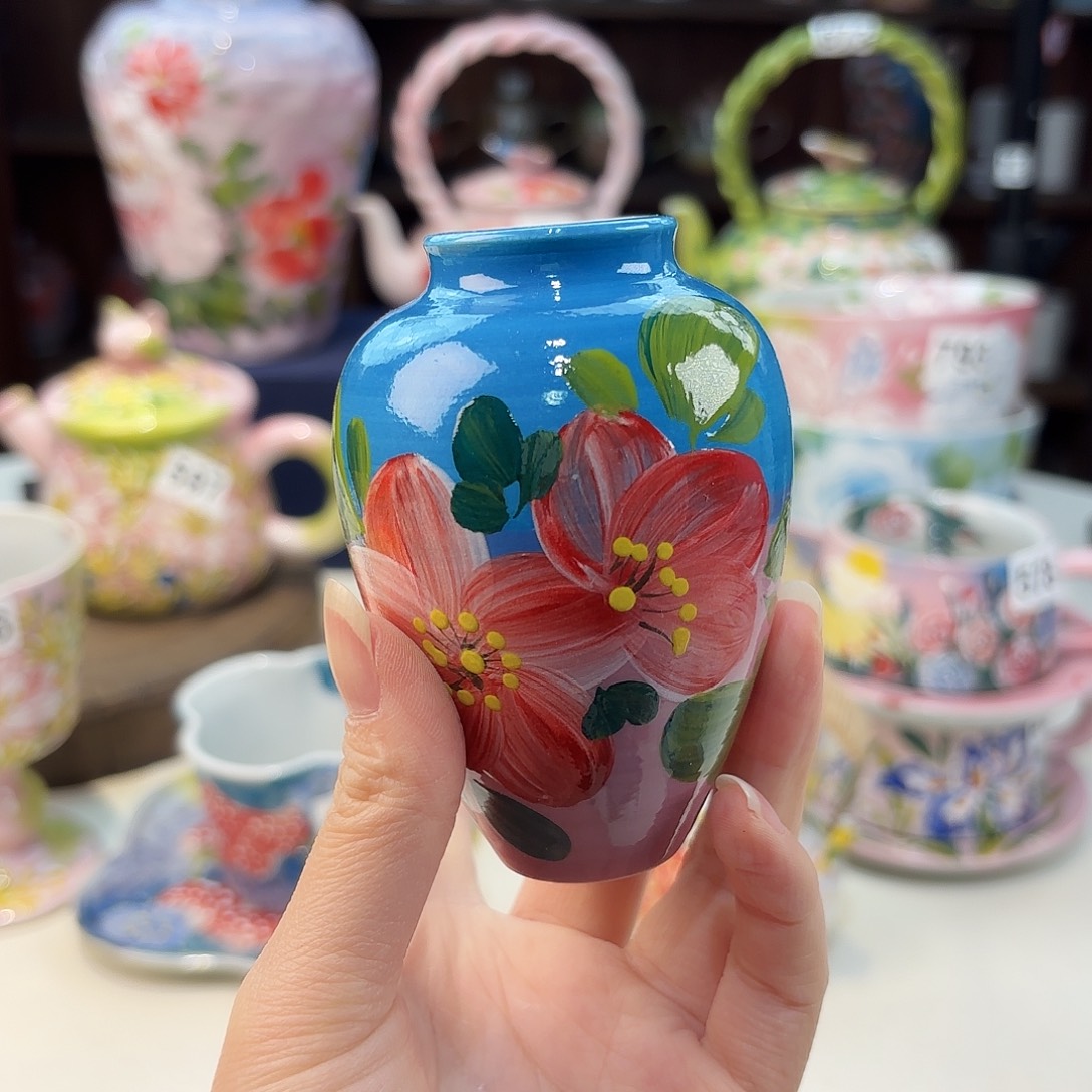 瓷片景德镇手绘高温釉下彩陶瓷茶具 