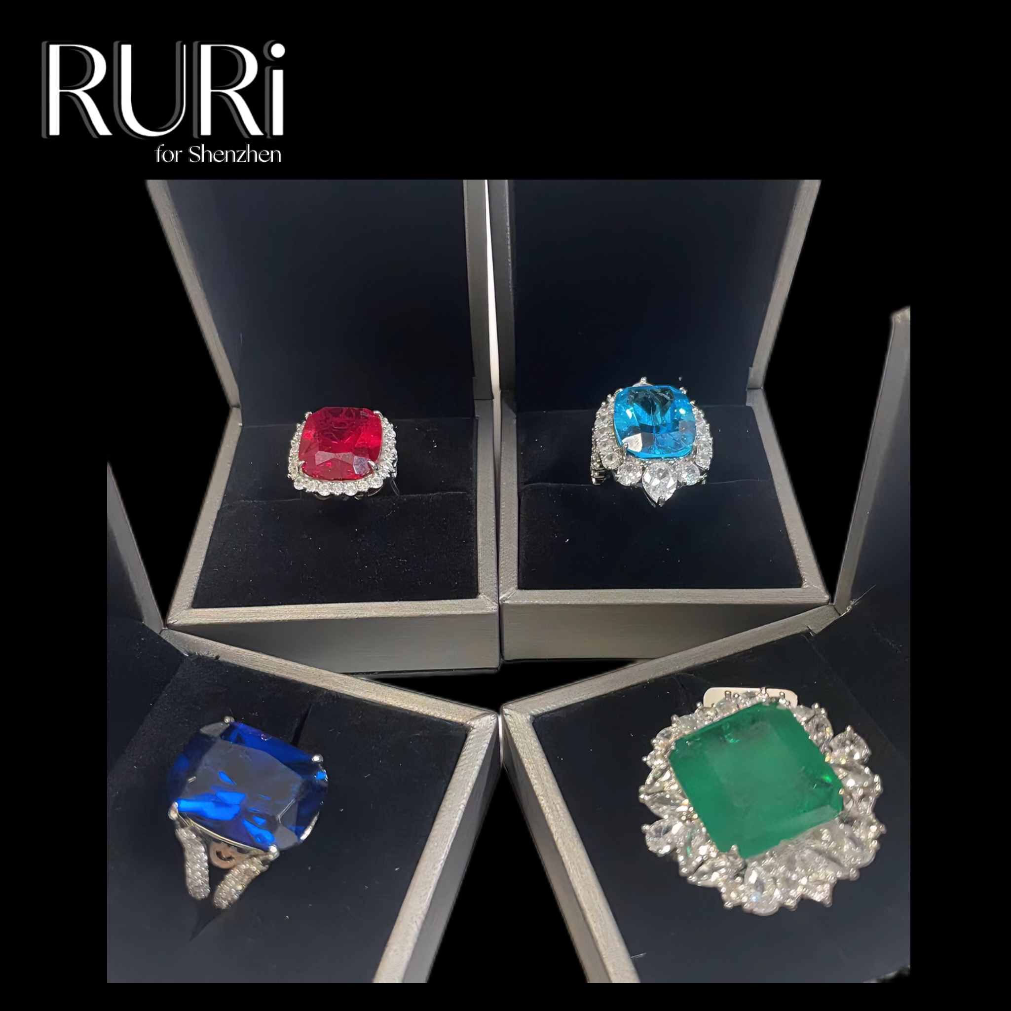 925银合成锆石戒指 RURI 简约大气时尚通用.戒指