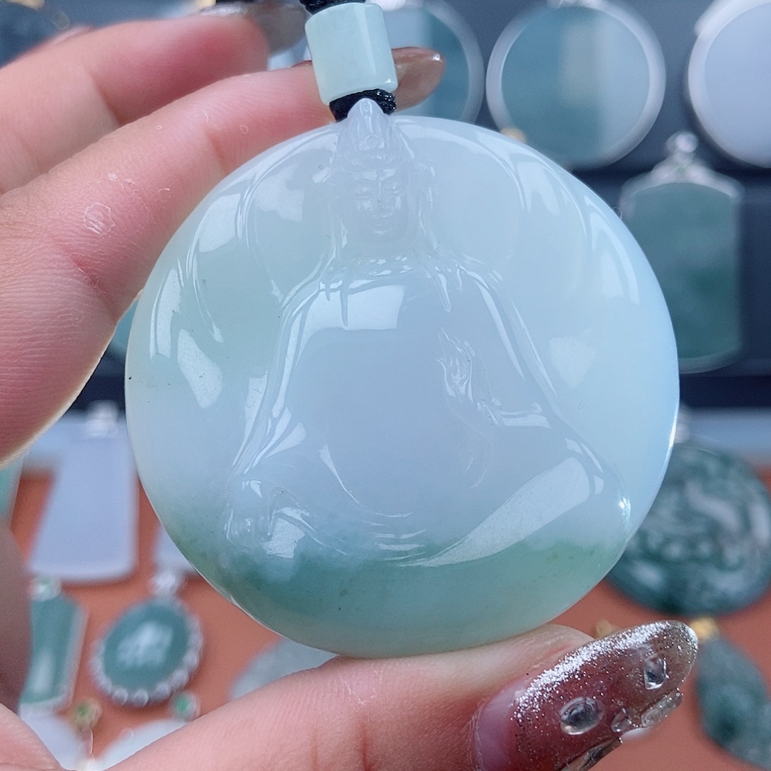 翡翠未镶嵌吊坠(不含链)