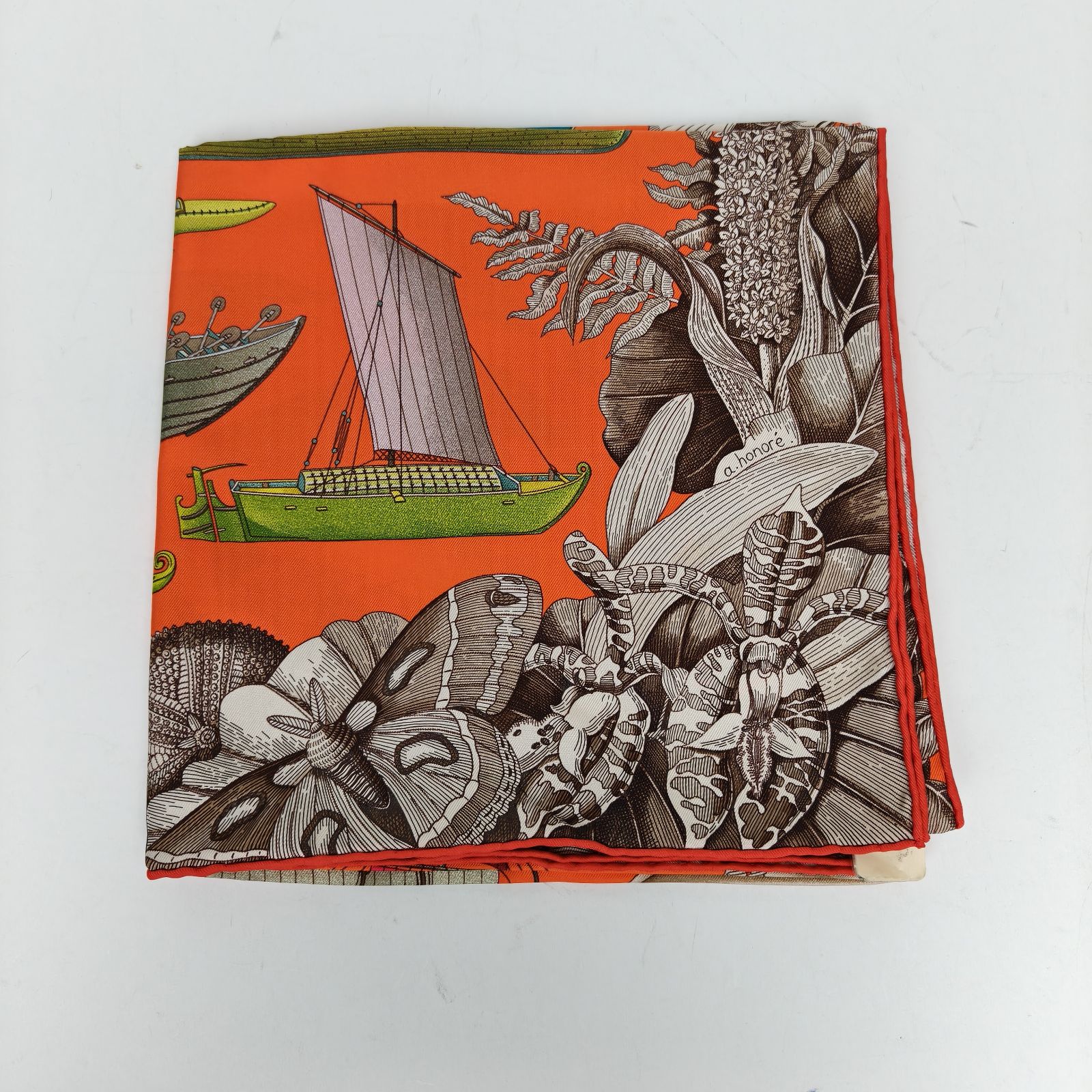 未使用 Hermes/爱马仕 【念念】90*90厘米围巾方巾 印花 桑蚕丝 