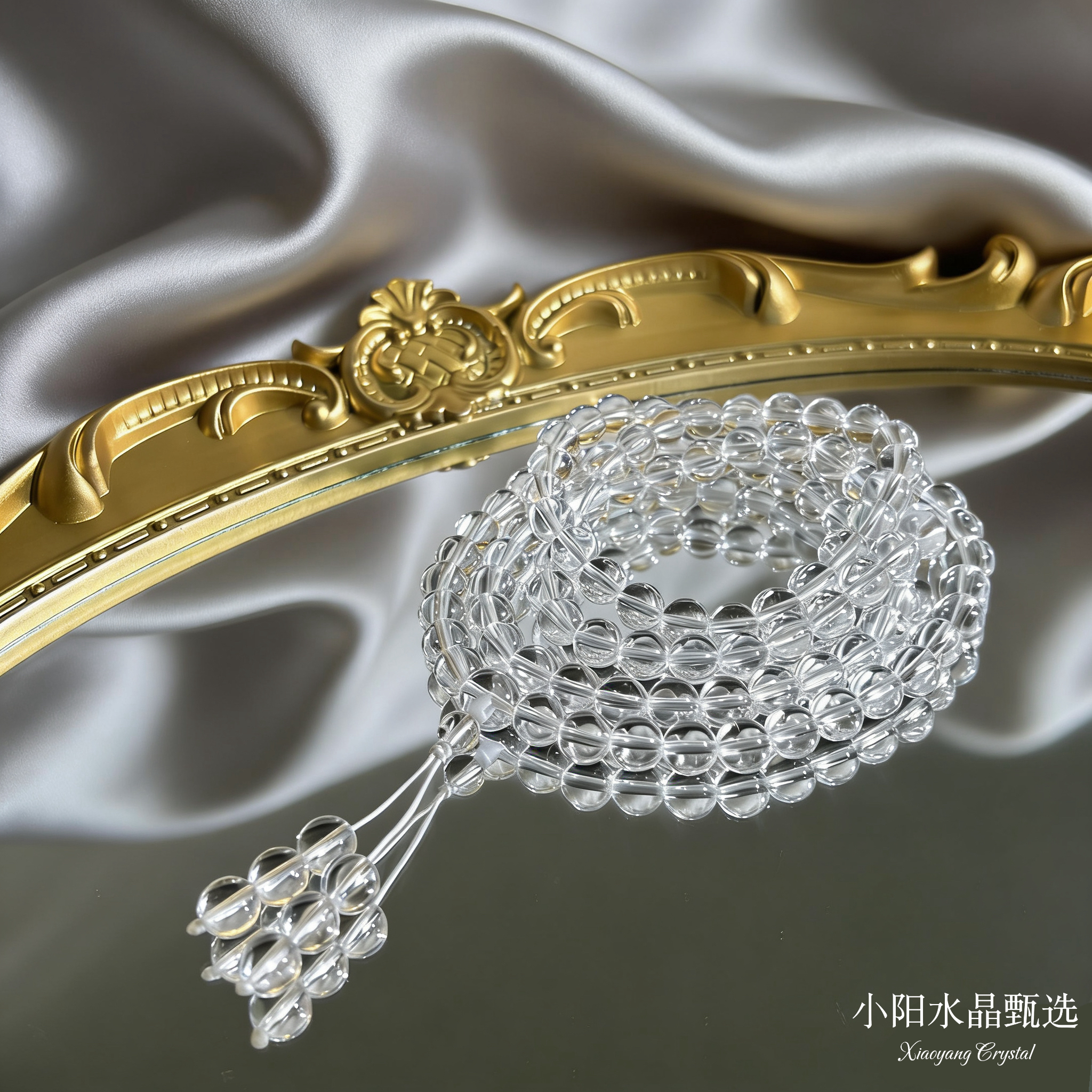 【东海白】天然高净体白水晶108颗念珠Z102–多样性发其一