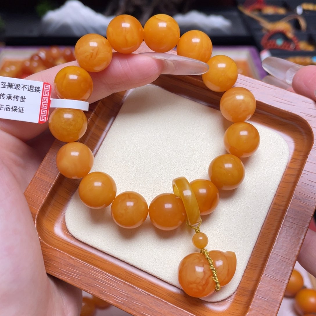 未镶嵌蜜蜡手链手串