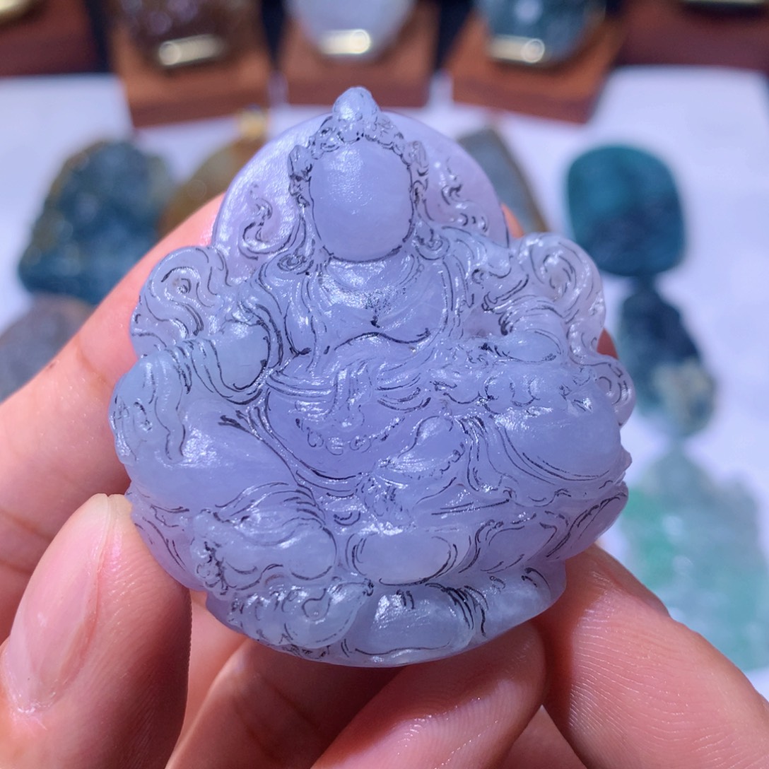 听***溪定制翡翠未镶嵌财神
