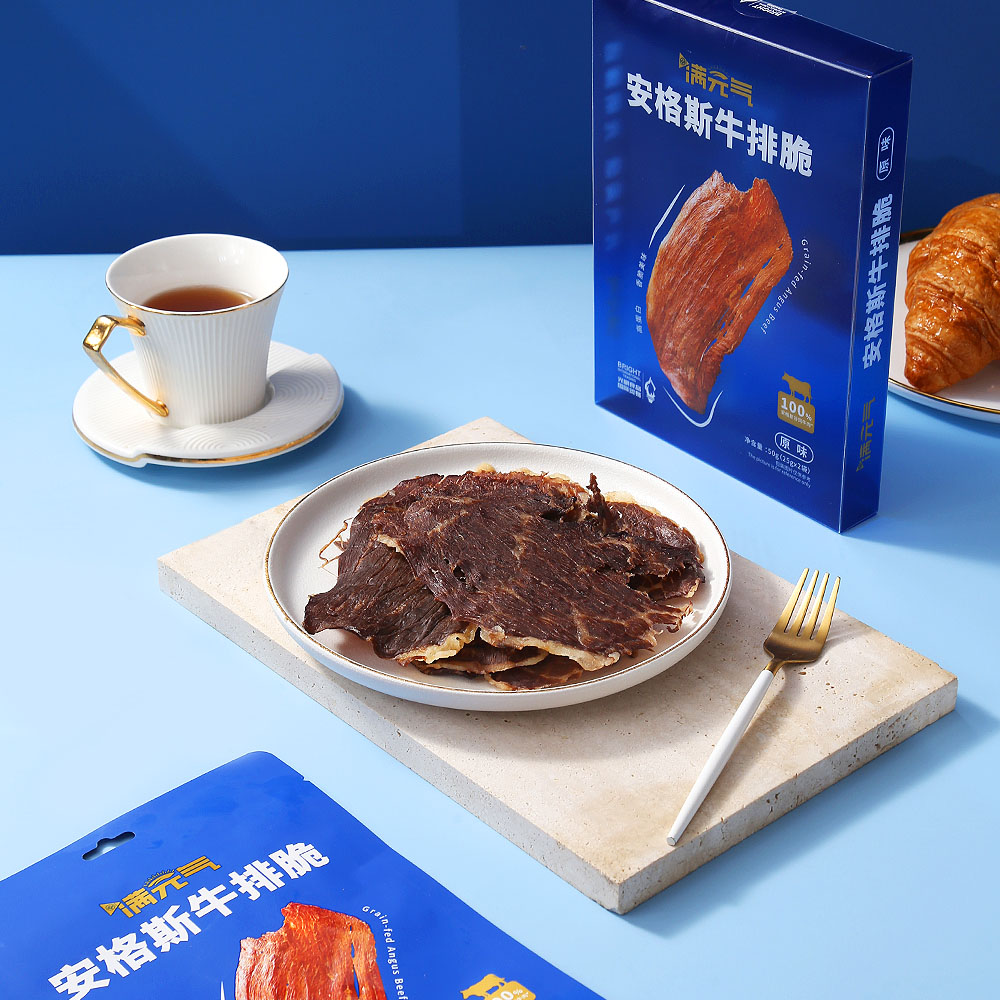 光明安格斯牛排脆高蛋白即食牛肉干脆片健康解馋休闲零食