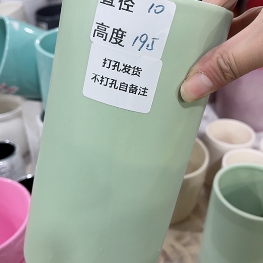 多肉绿植陶瓷花盆9.9包邮，有孔