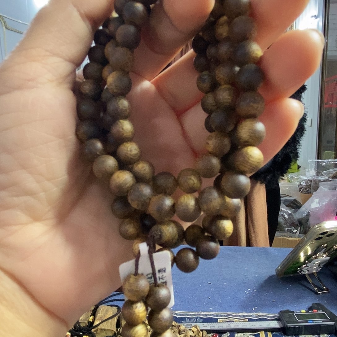 沉香木手串棋楠流油王圆珠长串0.7/19克+多样性发一