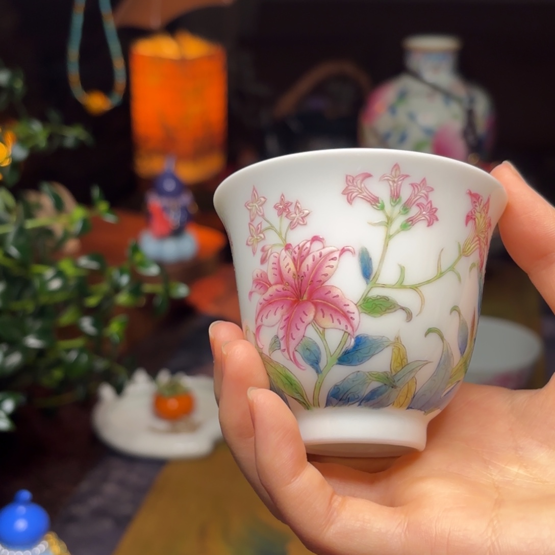 杯精工粉彩主人杯80cc
