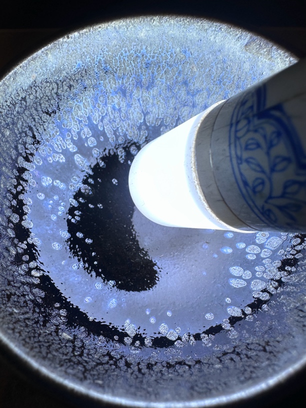 油滴鹧鸪斑手绘手工铁胎建盏作品品茗主人杯收藏重器茶杯陶瓷茶具