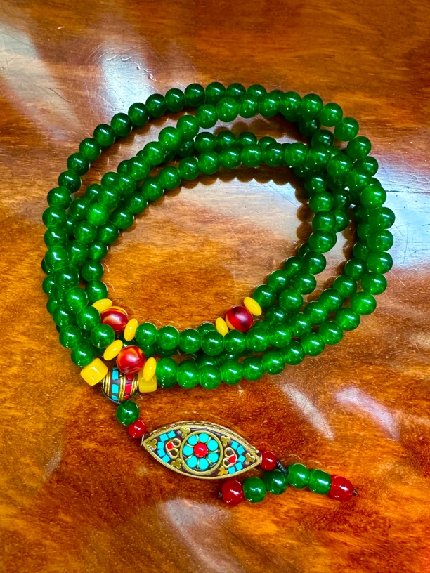 YS0507高冰碧绿108玉珠（无礼盒）