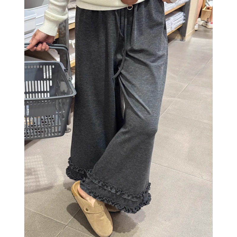 肤感升级糯米裤~2025新款秋季小个子显瘦宽松女阔腿裤拖地休闲裤