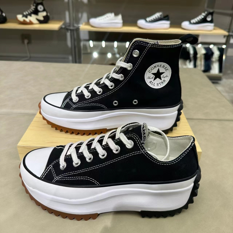 CONVERSE/匡威RunStarHike男女增高休闲厚底矮子乐帆布鞋166800C