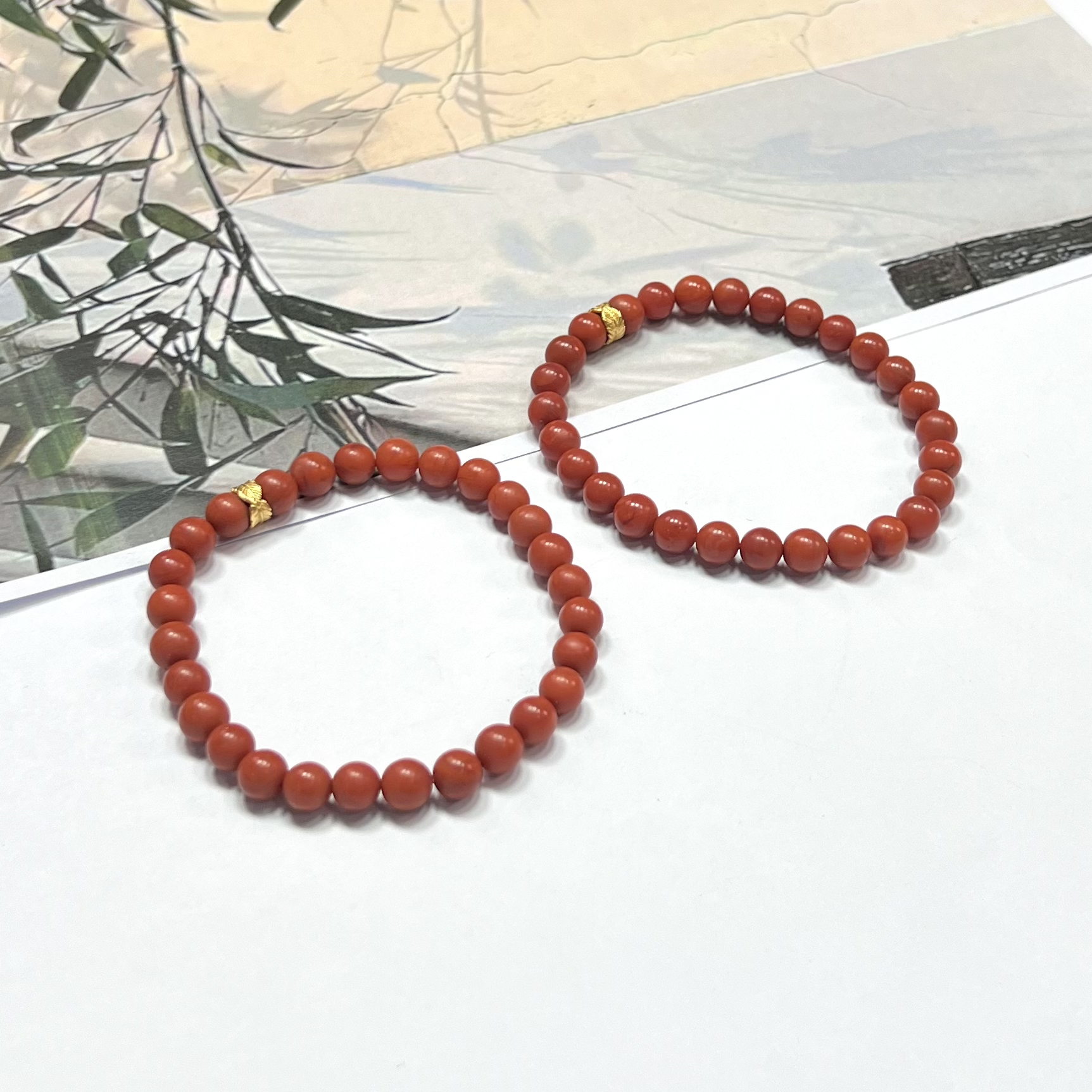 【小宝珠宝】11 T77403-南红DIY单圈手串-多样性发一件-6mm