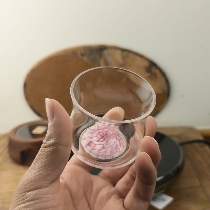 高硼硅玻璃茶水分离凤尾杯