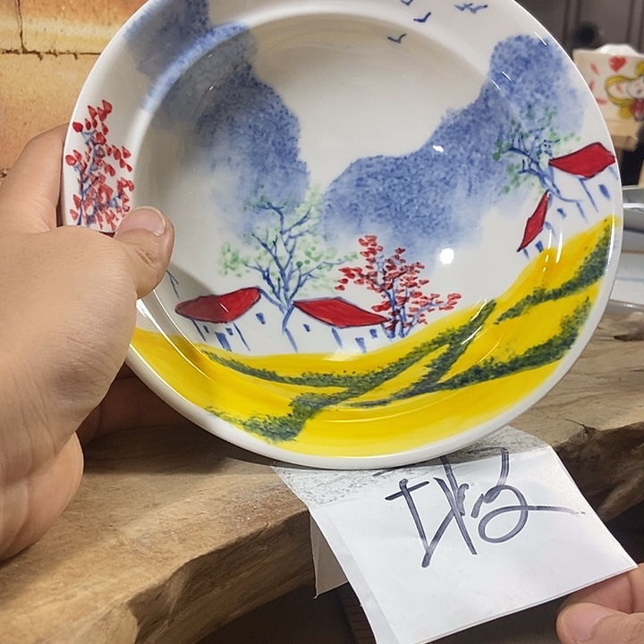 暇疵景德镇手绘高温釉下彩
