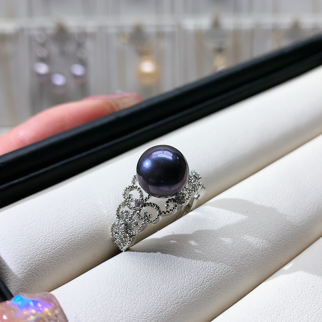 淡水珍珠戒指合金