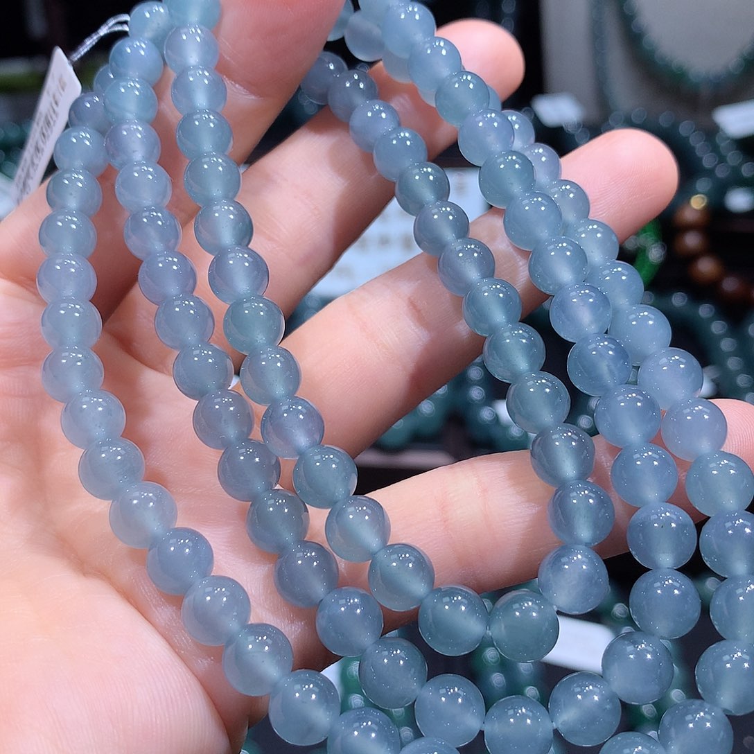 未镶嵌手链翡翠天然a货翡翠项链7mm