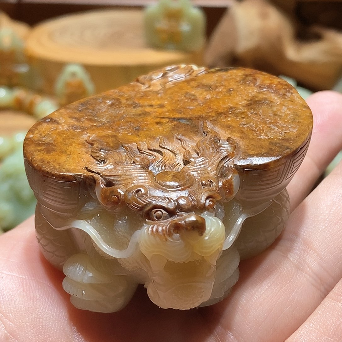 岫岩河磨玉（透闪石质玉）珠宝奇石未镶嵌禅*