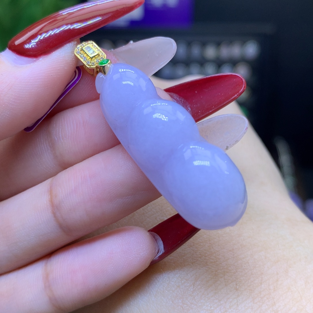 翡翠颈饰18K金镶嵌天然