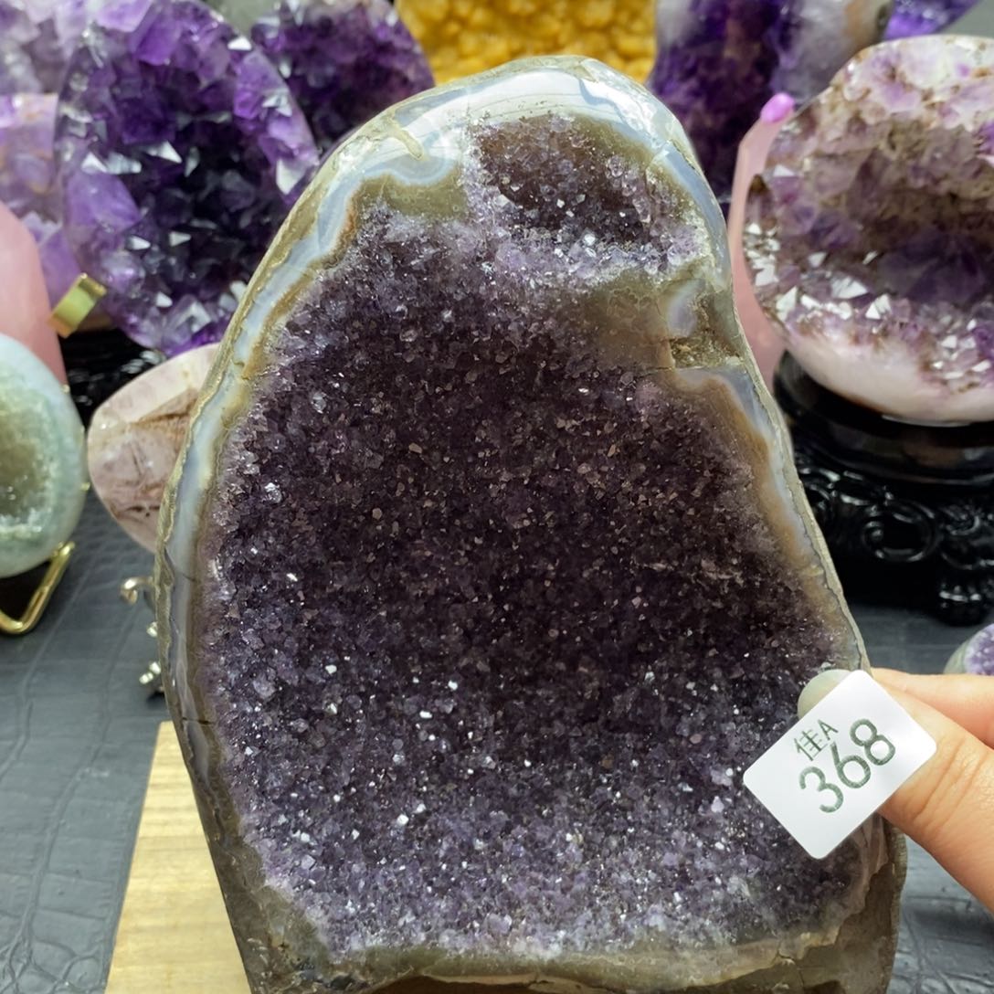 未镶嵌大型摆件（非配饰）紫晶星*