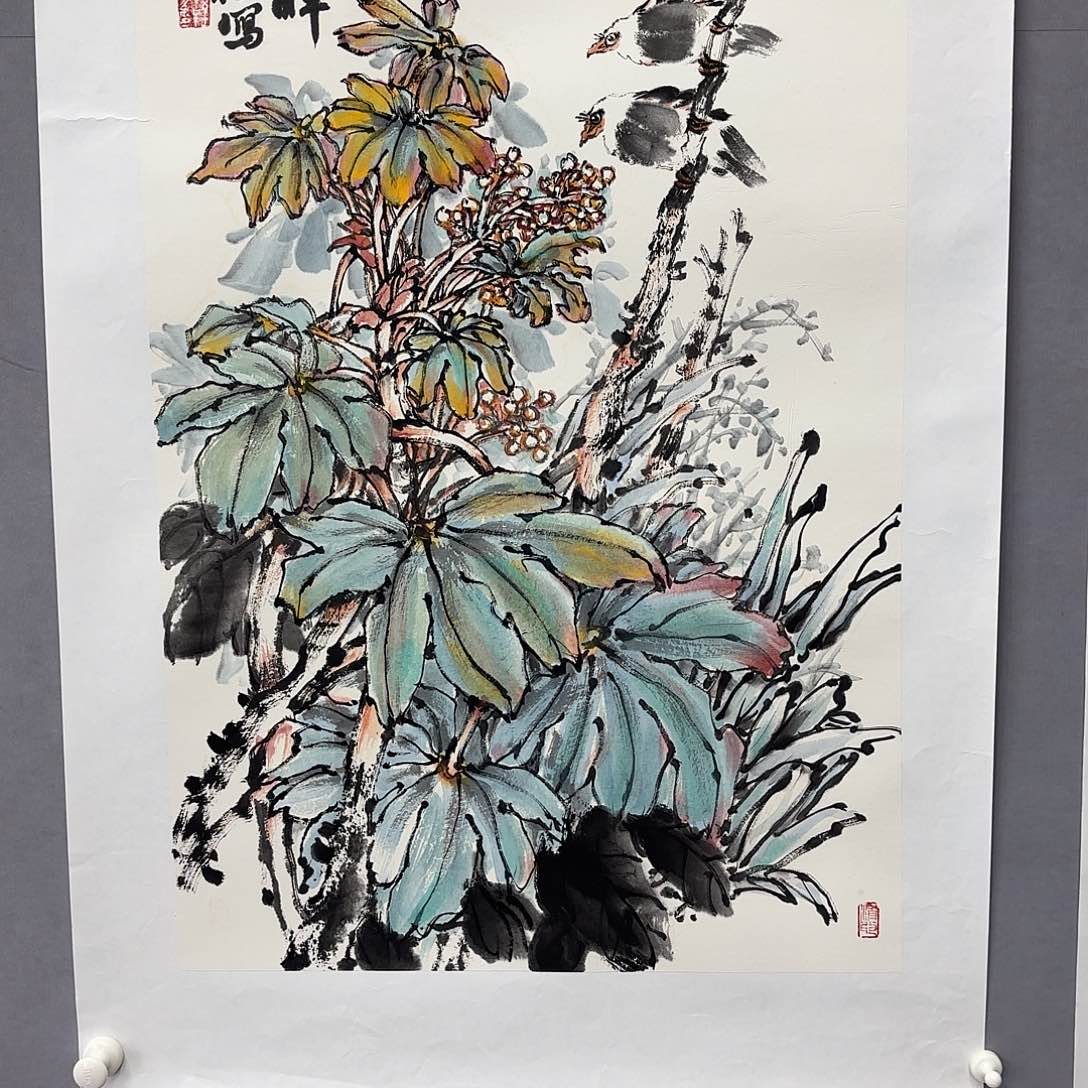 国画艺术家真人手绘