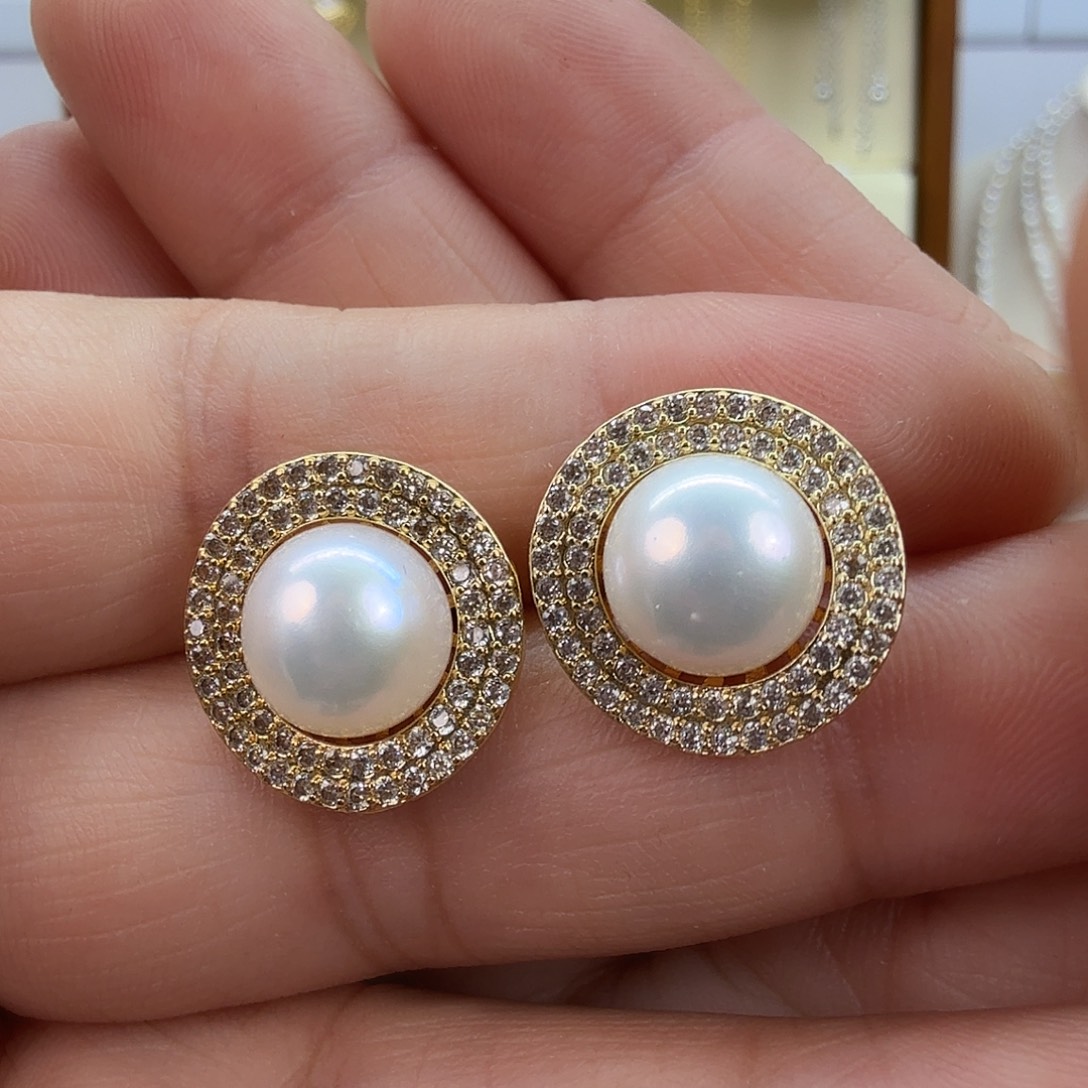 淡水珍珠耳饰未镶嵌