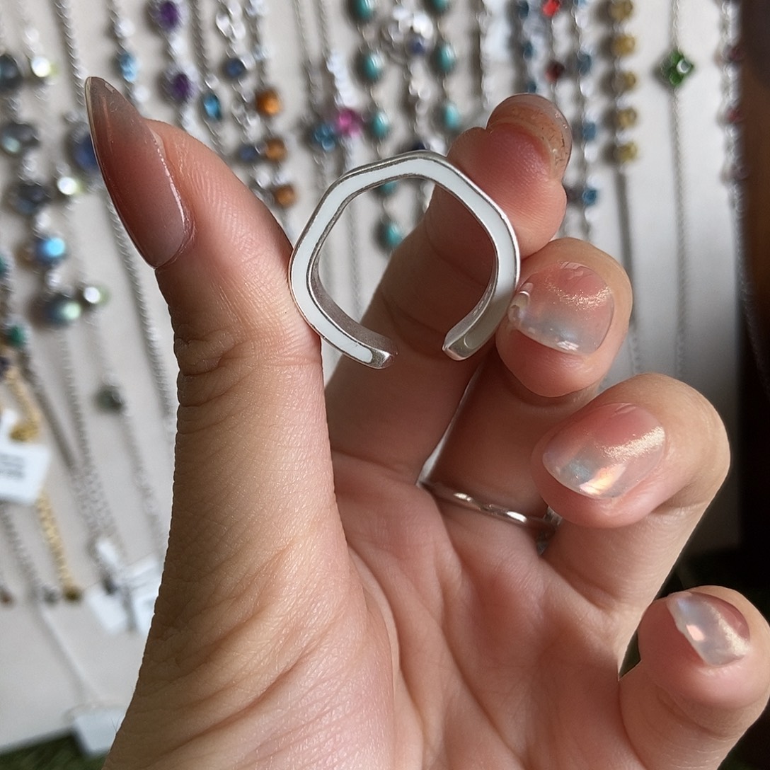 ****等烟晶戒指银S925镶嵌银145