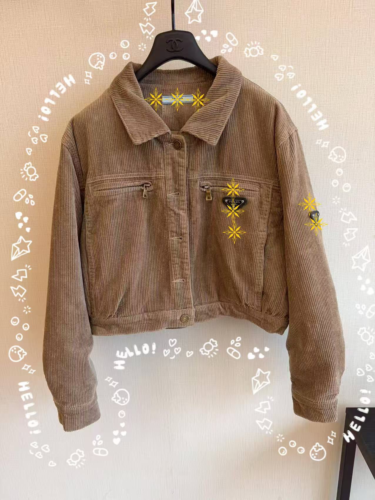 uniform通勤风休闲风时尚套装夹克春款秋季百搭咖色u154