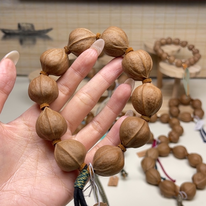 看***蛇手串/手链橄榄核21.5 25精品梅林铁核