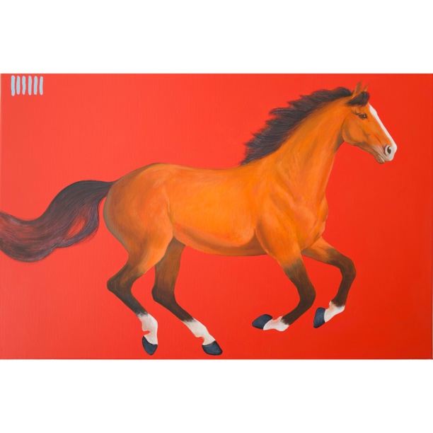 51x76CM王甜心工作室《马》手绘画布仅一件（非王甜心本人绘画）