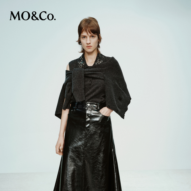 【粉丝专属】MOCO针织衫开衫RECTO设计师联名冬两件套MBD4CAR028