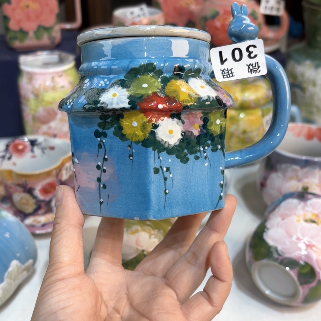 景德镇手绘高温釉下彩陶瓷茶具