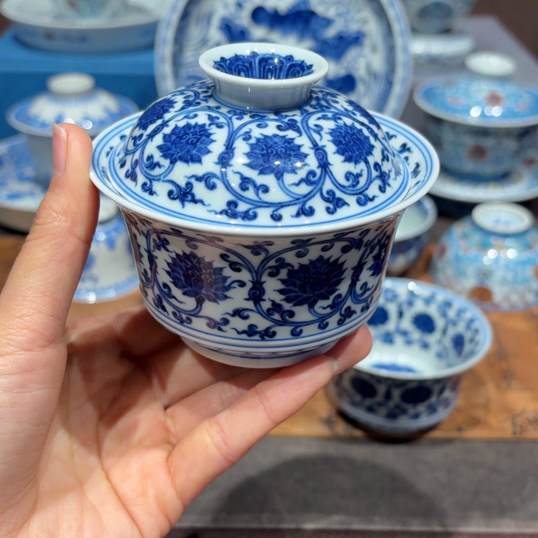 瓷片手工手绘陶瓷茶具