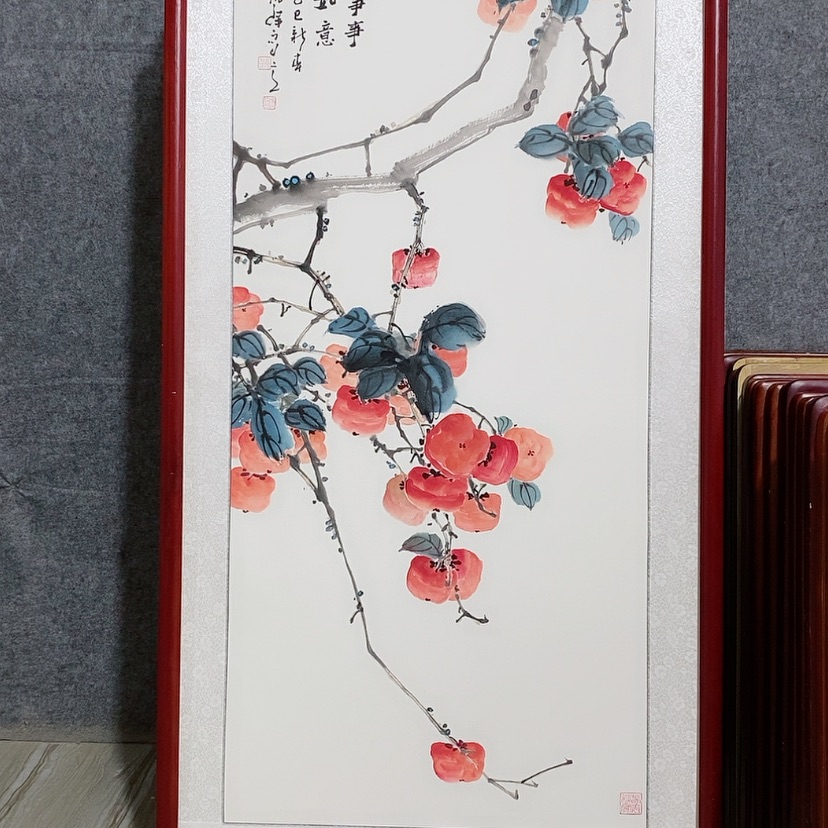 【闪购商品】国画书画作品带框125×65厘米