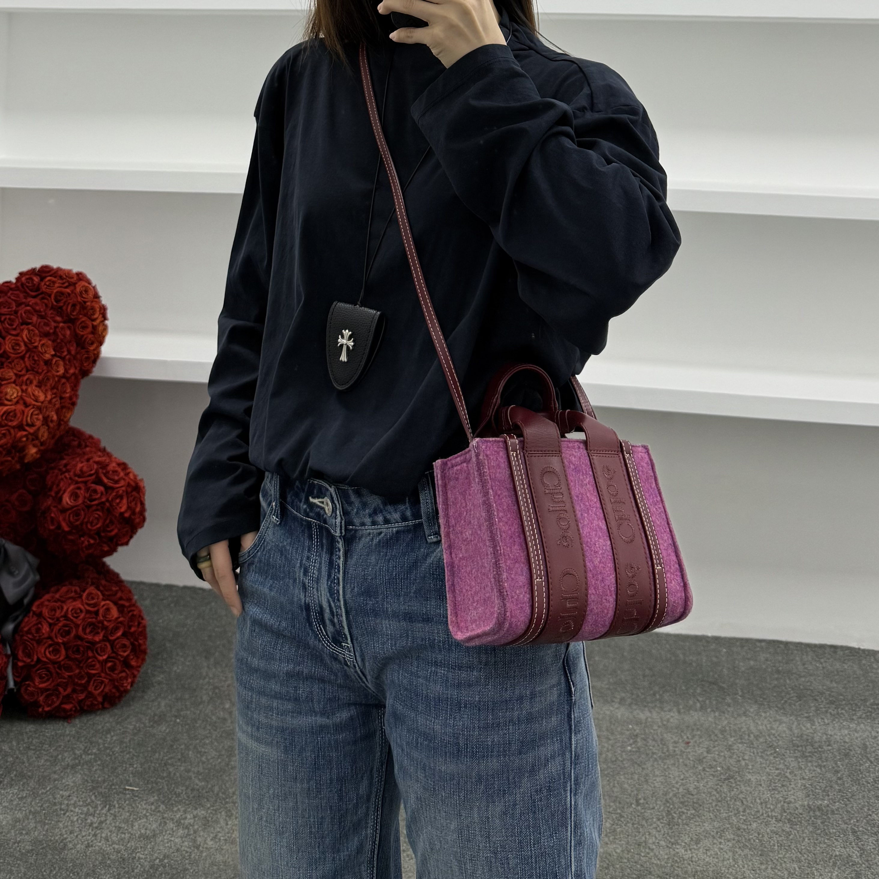 95新 Chloe/蔻依 chloe woody托特包mini/ss3815