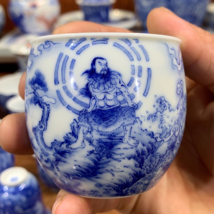 晓竹窑青花上古大神