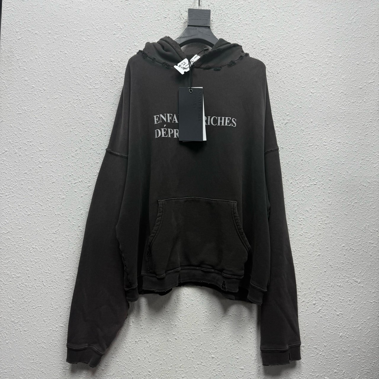 全新未使用 Chrome Hearts/克罗心 做旧宽松长袖卫衣 XXL DY11573